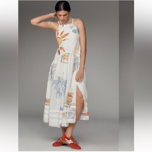 Pilcro Dresses & Skirts - Anthropologie Pilcro Sleeveless Twofer Midi Dress